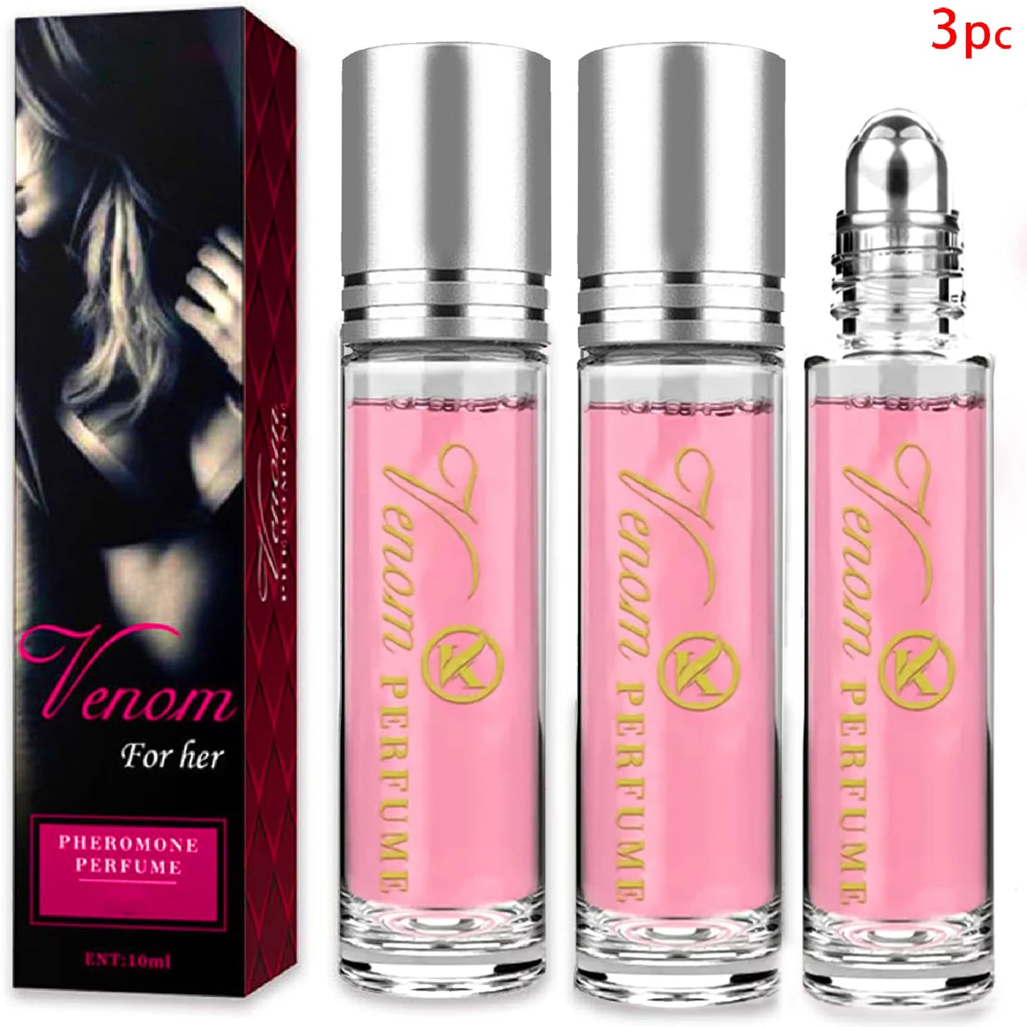 Rollerball Perfume for Women, Women'S Cologne, - 3PCS - Travel Portable Perfume, Long Lasting Freshness, - 0.34 FL OZ/10 ML