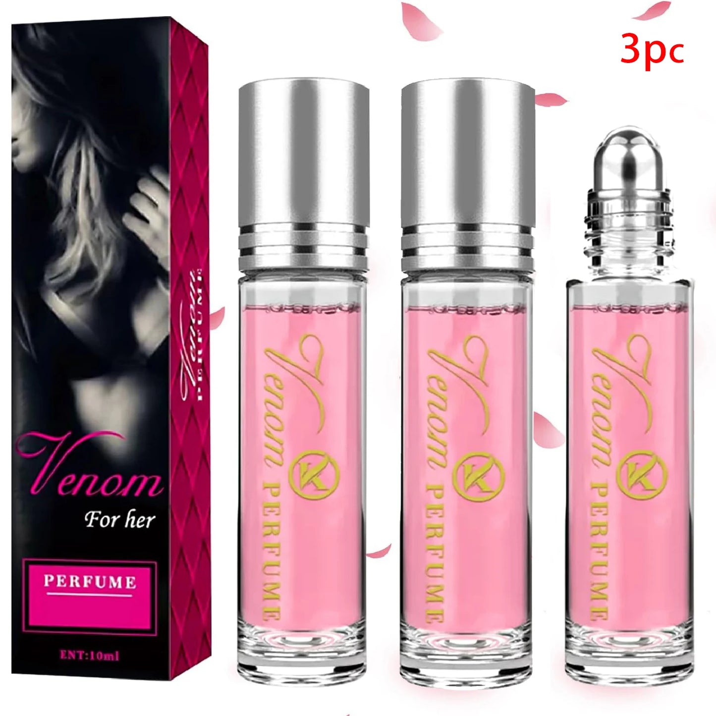 Rollerball Perfume for Women, Women'S Cologne, - 3PCS - Travel Portable Perfume, Long Lasting Freshness, - 0.34 FL OZ/10 ML