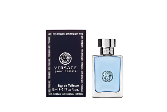 Versace Homme Men Mini Bottle 0.17 Oz 5 Ml Eau De Toilette Splash New in Box